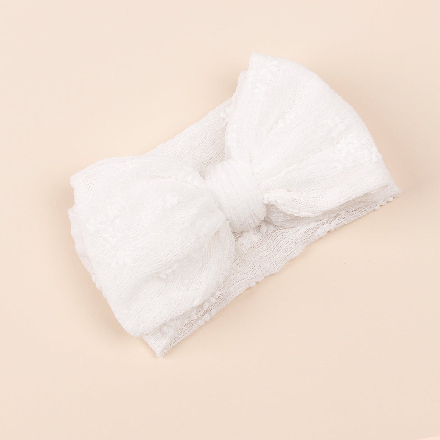 Baby Various Color Bow Tie Patched Design Elastic Headbands-8