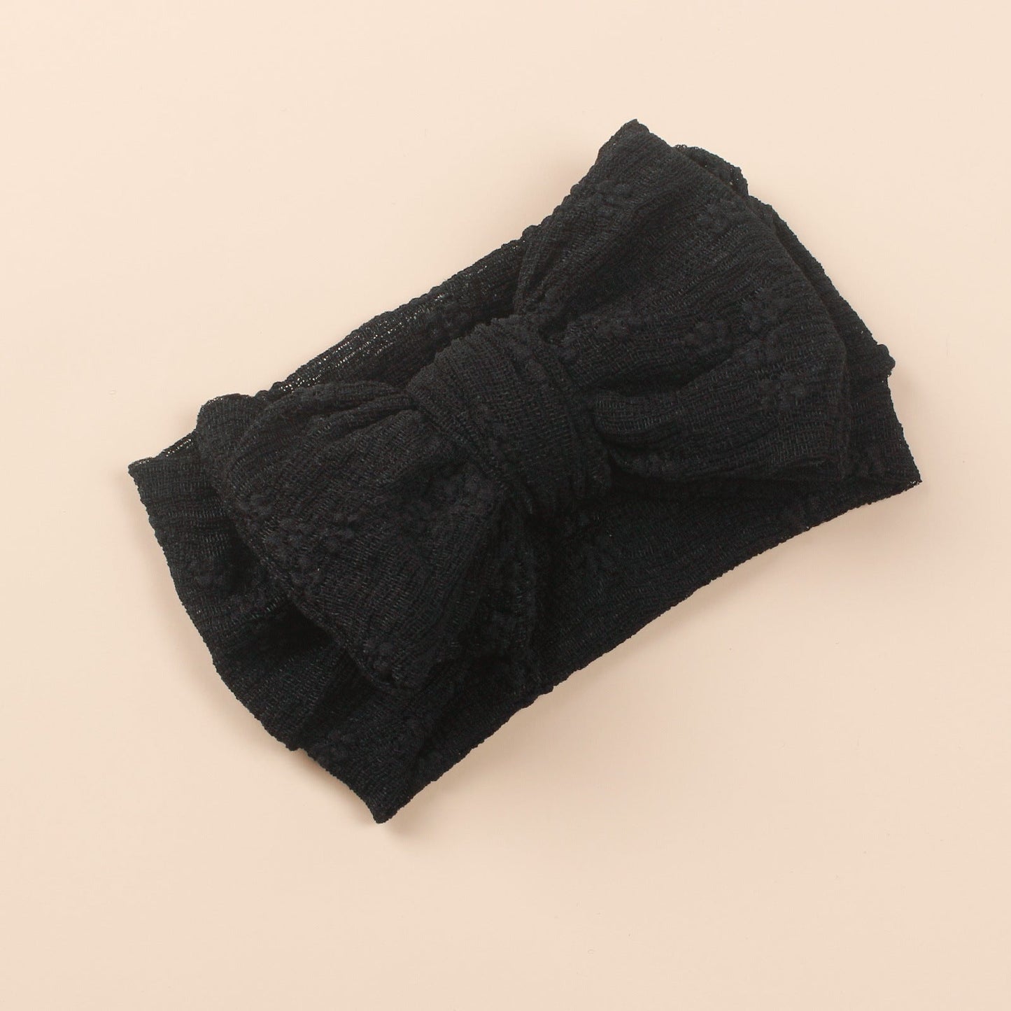 Baby Various Color Bow Tie Patched Design Elastic Headbands-6